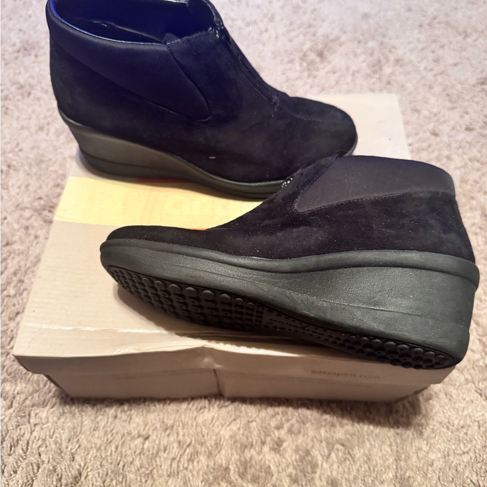 Women's Black Wedge Ankle Boots